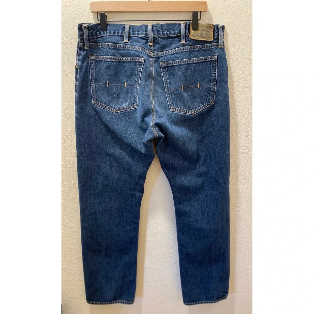Polo Ralph Lauren Hampton Straight Mens Jeans Dark Wash Blue Denim